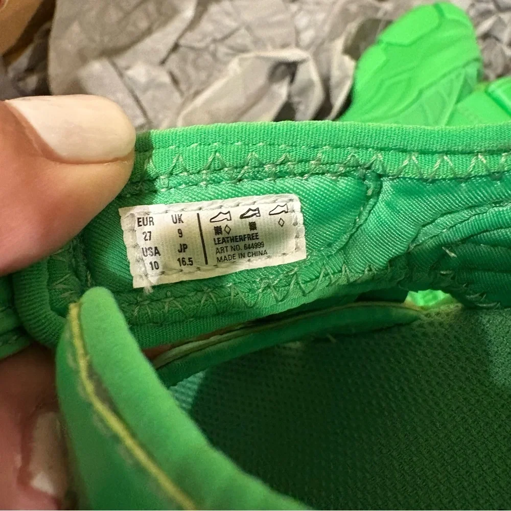 Balenciaga Kids Vibrant Green Track Sandals Sz.10